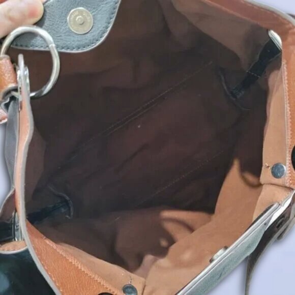 Clarks Black and Brown Leather Purse‎ with Removable Clutch - Picture 12 of 15